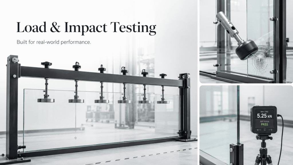 Impact testing olympia courts glass